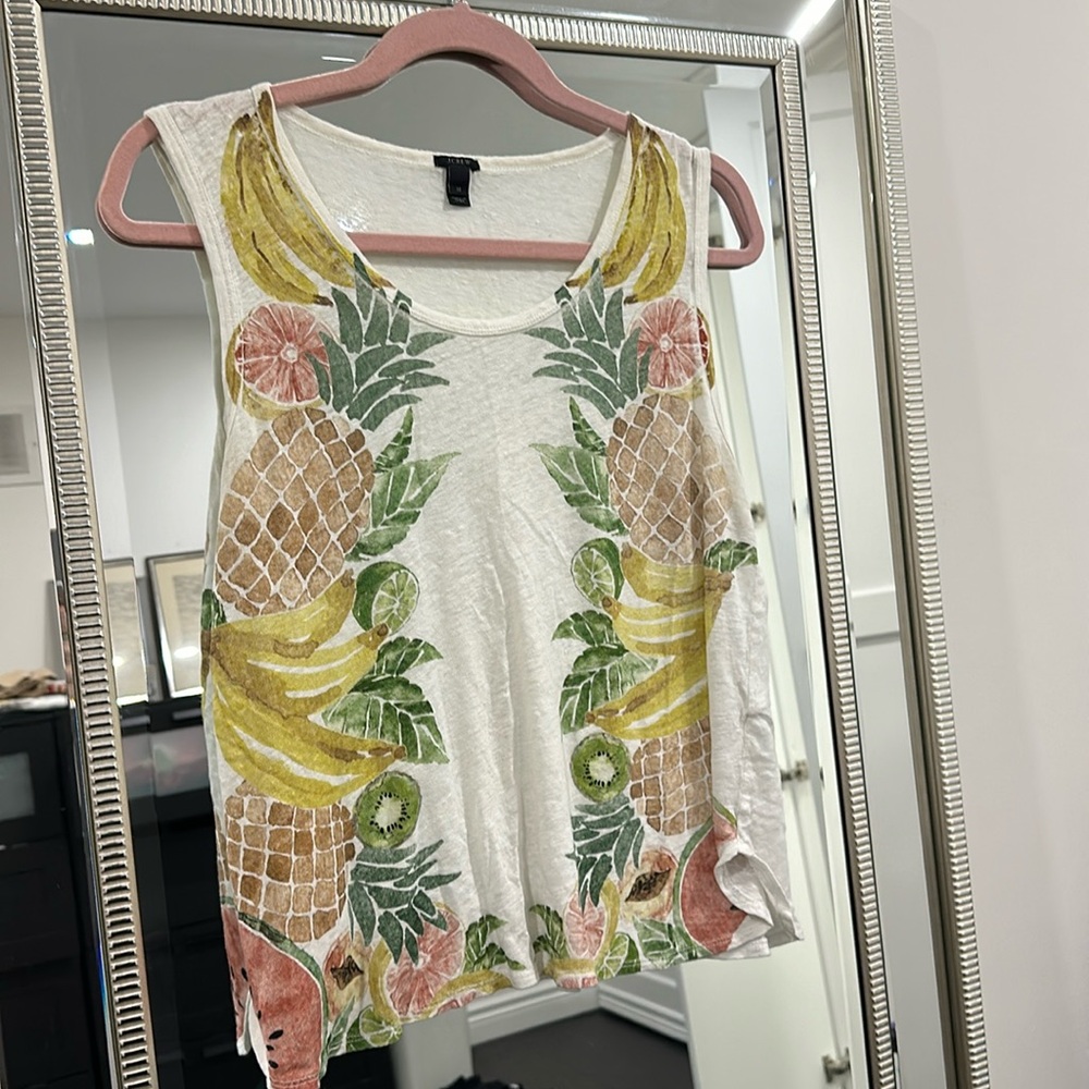 J Crew Medium Fruit Lightweight Tank